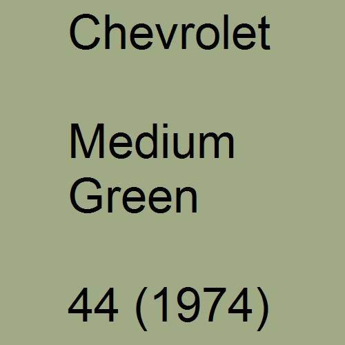 Chevrolet, Medium Green, 44 (1974).